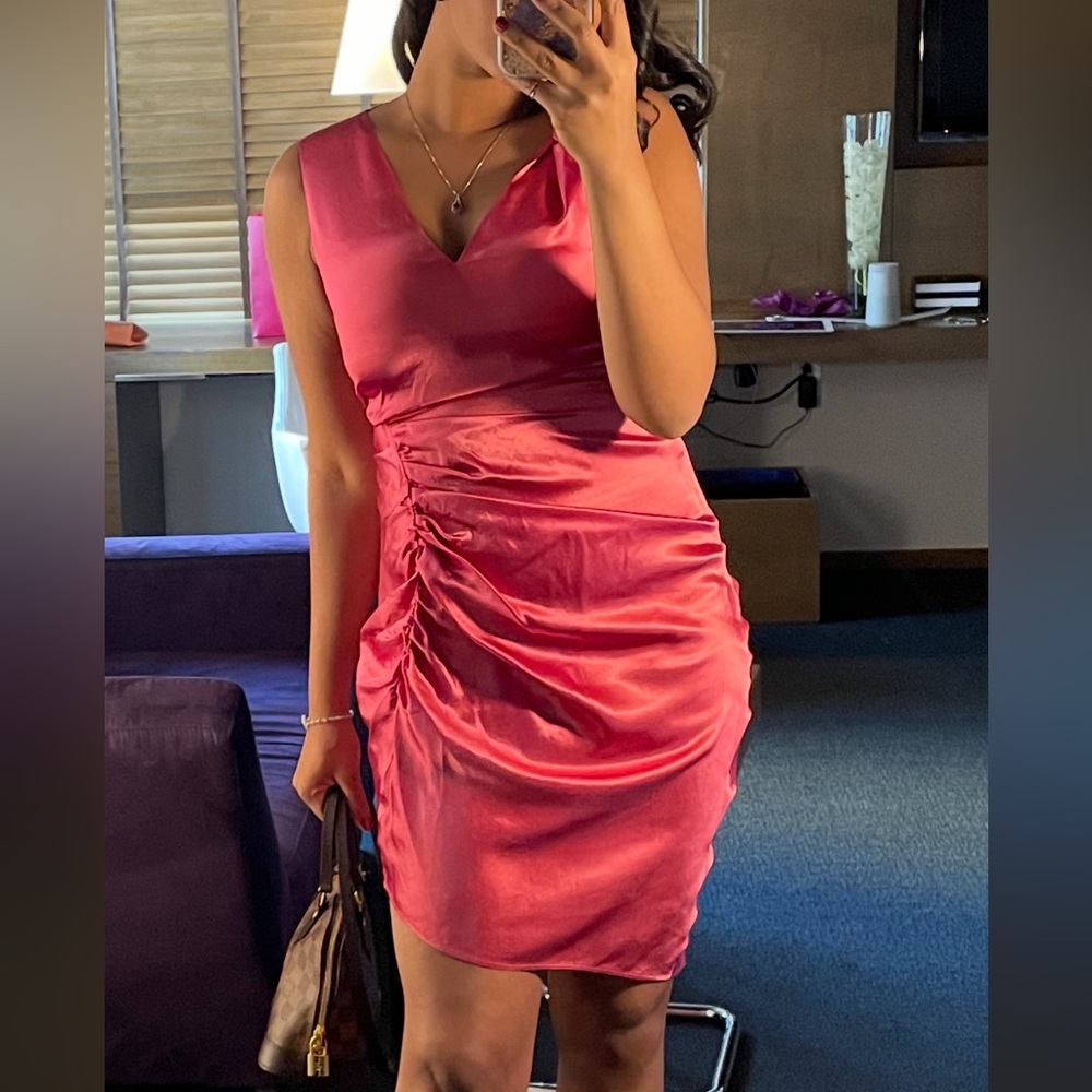 Pink mini dress